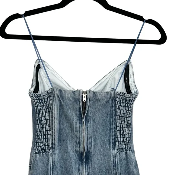 NEW NWOT Amanda Uprichard Symone Strapless Denim Maxi Dress In Cielo Blue - Picture 6 of 8